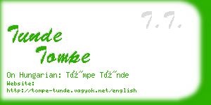 tunde tompe business card